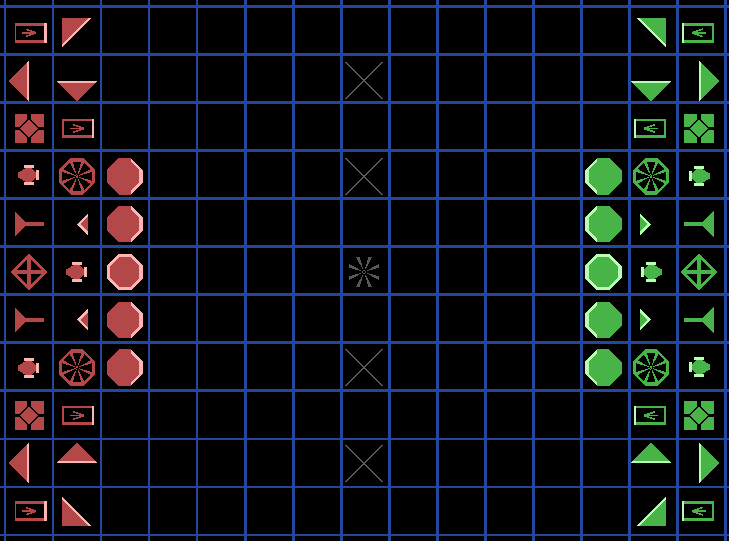 Advanced Laser Chess starting position